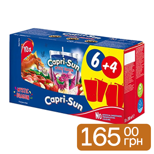 Juice, Capri Sun Mystic Dragon 0.2L, pack of 6+4