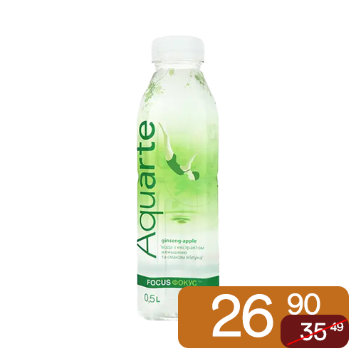 Напій Aquarte Focus женьшень-яблуко