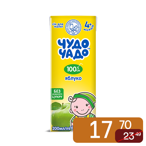 Сік Чудо-Чадо бананово-яблучний з м'якоттю